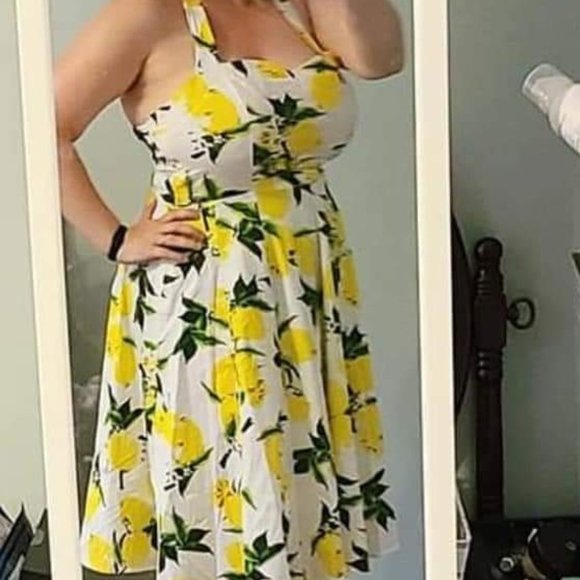 Hearts & Roses lemon print dress - Picture 4 of 4